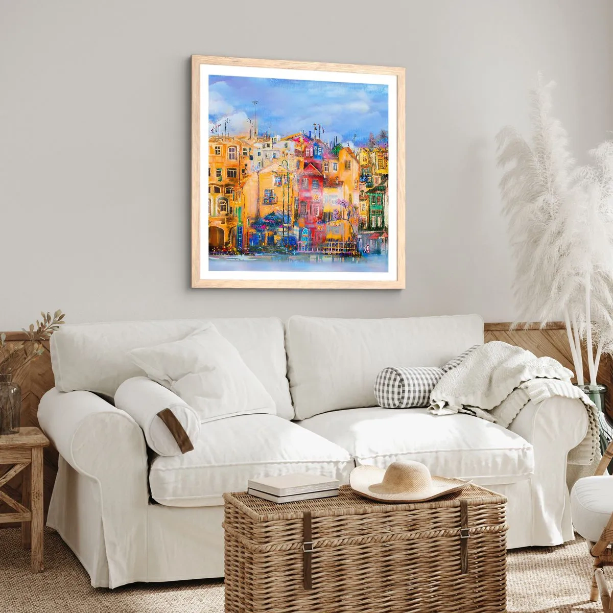 Plakat w ramie jasny dąb - Jesteśmy razem - 40x40 cm