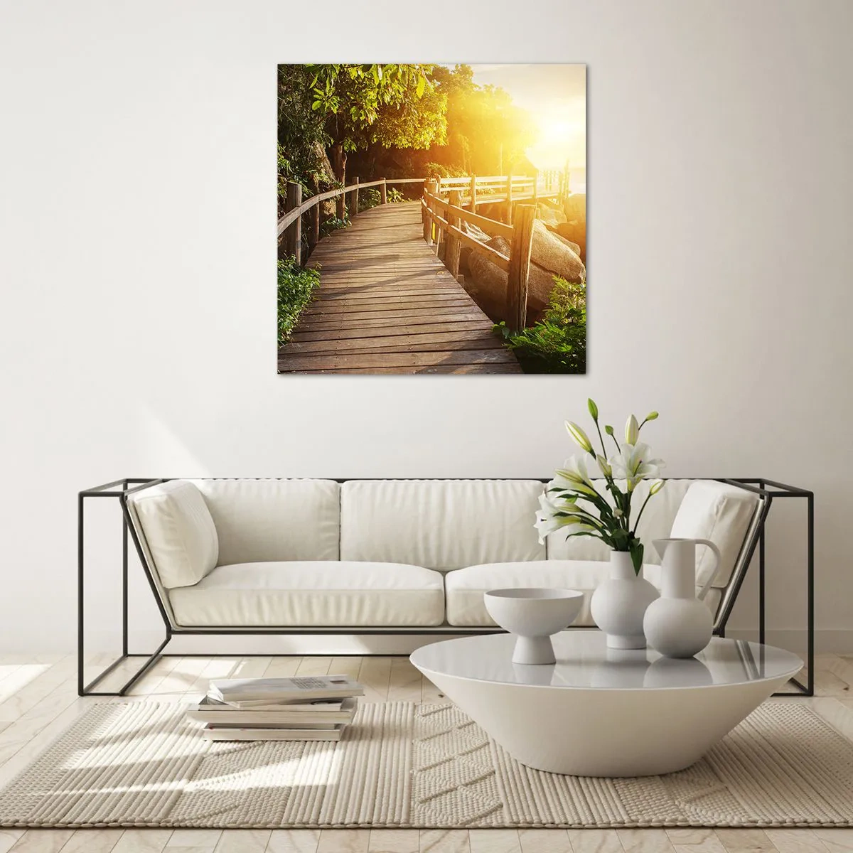 Obraz na szkle - Kolejny zakręt, kolejne cuda - 60x60 cm