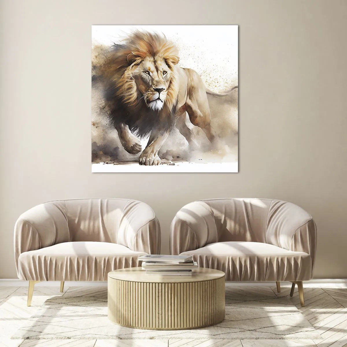 Obraz na szkle - Król ruszył - 60x60 cm