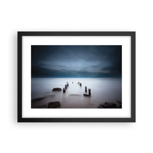 Plakat w czarnej ramie - Zamyślone jezioro - 40x30 cm