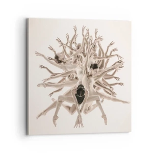 Obraz na płótnie - Rozkwitanie w tańcu - 70x70 cm