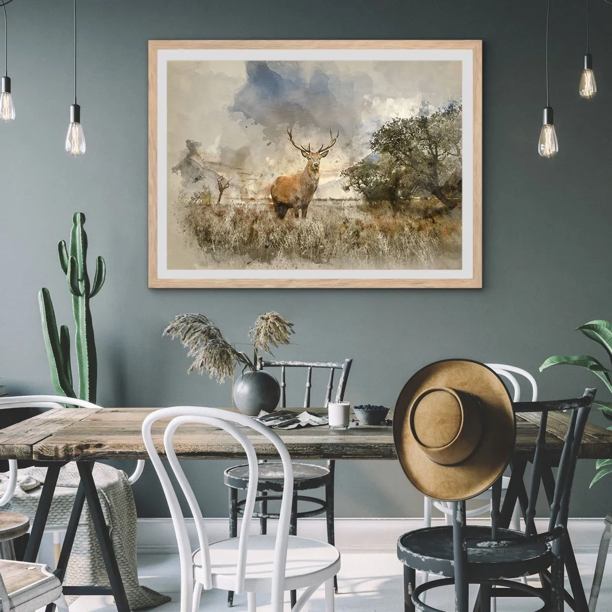 Plakat w ramie jasny dąb - Godność - siła - dostojeństwo - 91x61 cm