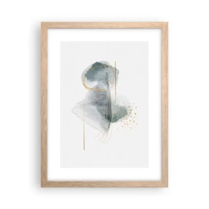 Plakat w ramie jasny dąb - O związkach szarości i złota - 30x40 cm