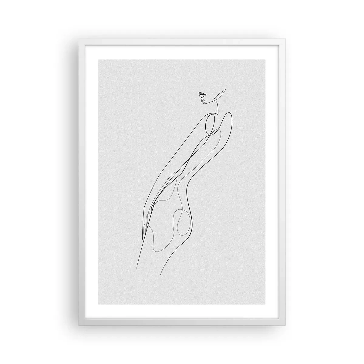 Plakat w białej ramie - Zaledwie obietnica - 50x70 cm