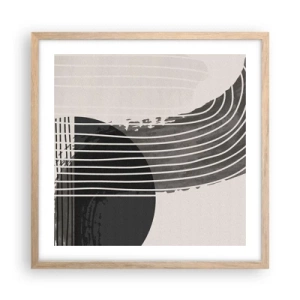 Plakat w ramie jasny dąb - Tam i z powrotem - 50x50 cm