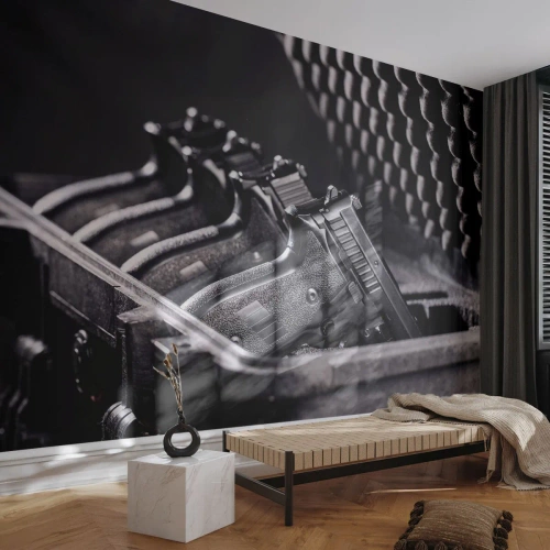 Fototapeta Premium Canvas - Męski sport - Militaria, Broń, Pistolet - 200x140 cm