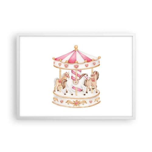 Plakat w białej ramie - Słodki świat dzieciństwa - 70x50 cm