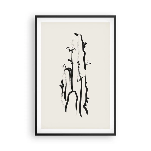 Plakat w czarnej ramie - Kwitnące zioło - 61x91 cm