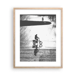 Plakat w ramie jasny dąb - Przed siebie, przez miasto - 40x50 cm