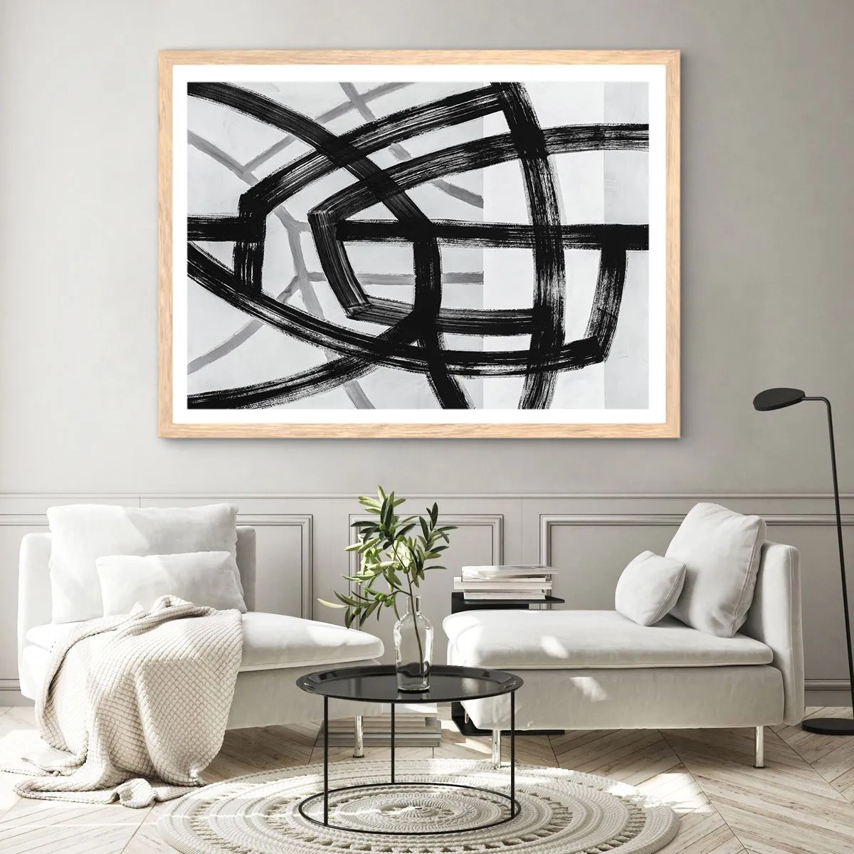 Plakat w ramie jasny dąb - Budowanie głębi - 50x40 cm