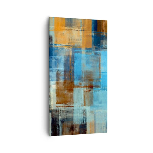 Obraz na płótnie - Przez błękitną zasłonę - 55x100 cm