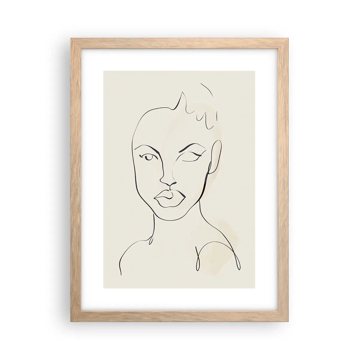 Plakat w ramie jasny dąb - Zarys zmysłowości - 30x40 cm