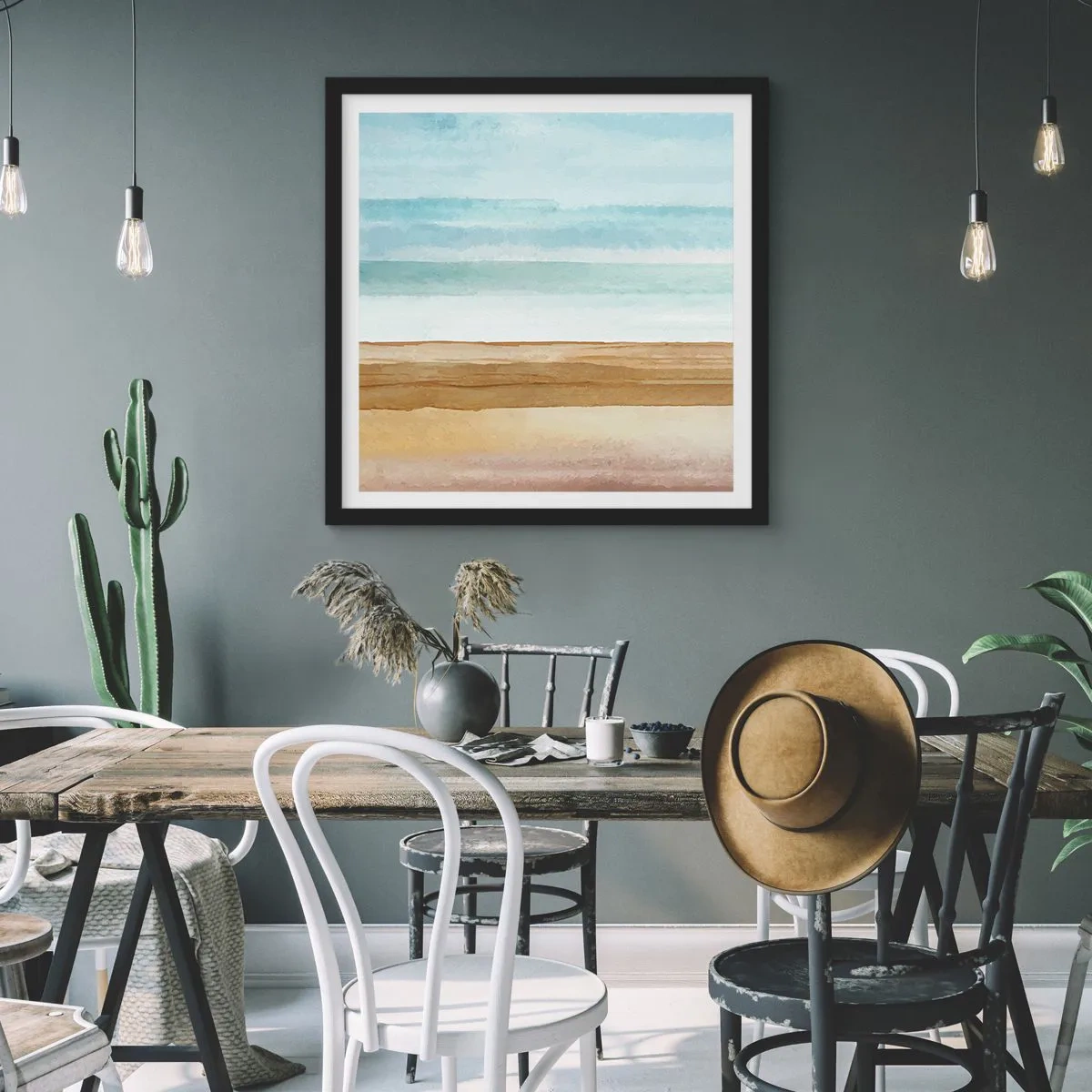 Plakat w czarnej ramie - Ukojenie - 60x60 cm