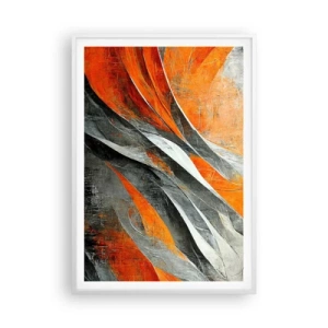 Plakat w białej ramie - Żar i chłód - 70x100 cm