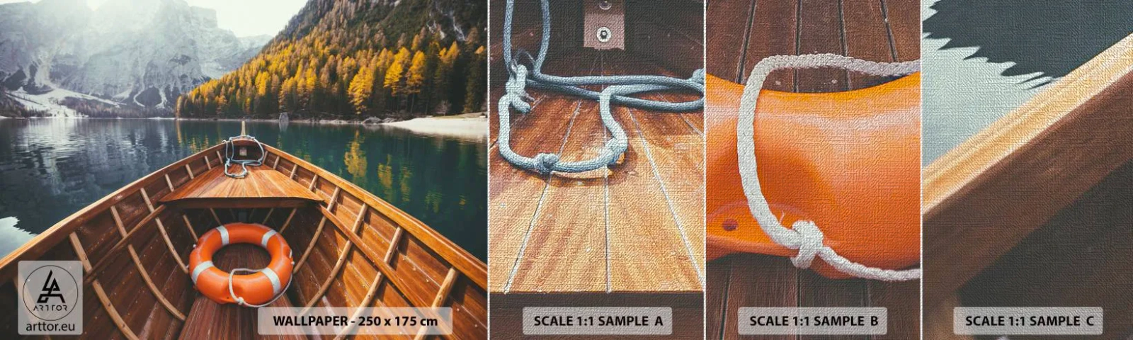 Fototapeta Próbka Premium Canvas - Górska wycieczka - Krajobraz, Góry, Alpy - 100x30 cm