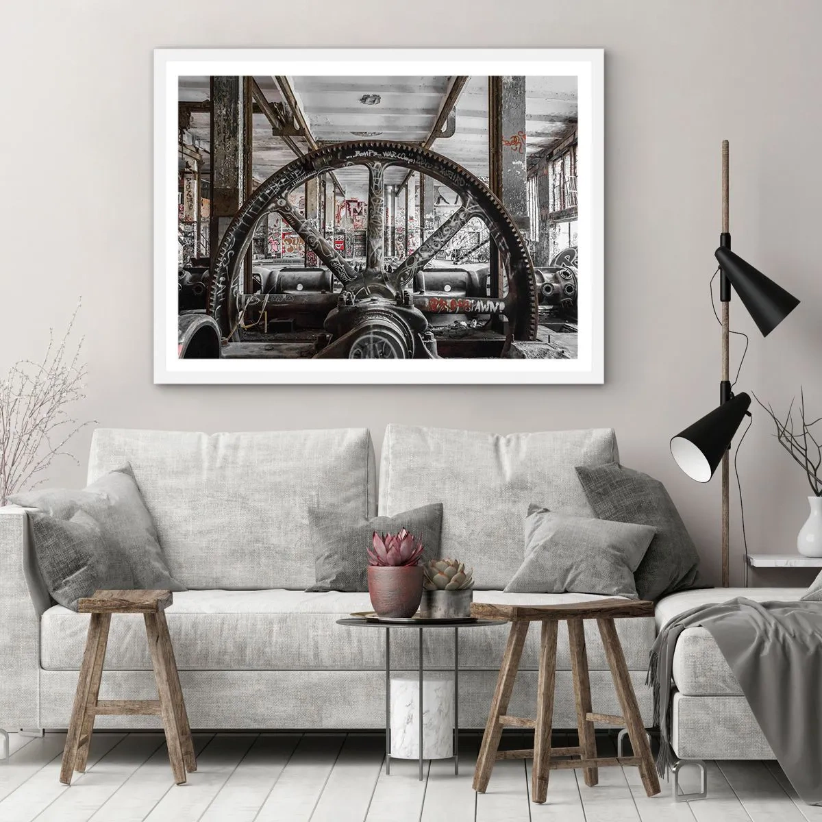 Plakat w białej ramie - Sekretne życie fabryki - 40x30 cm