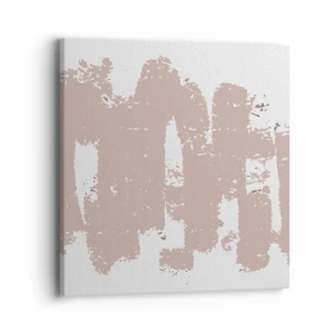 Obraz na płótnie - Abstrakcja w łagodnym różu - 40x40 cm