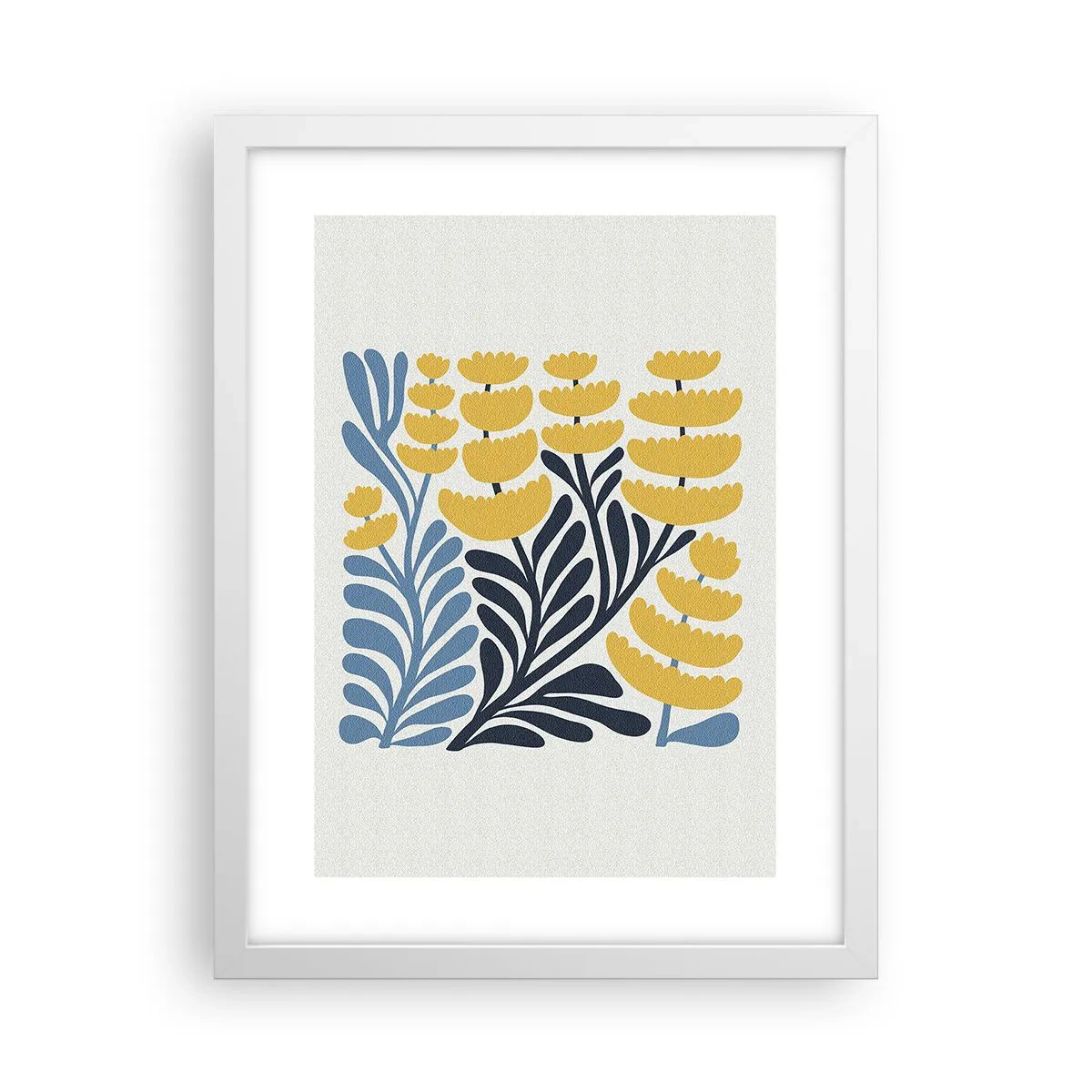 Plakat w białej ramie - Słoneczna rabata - 30x40 cm