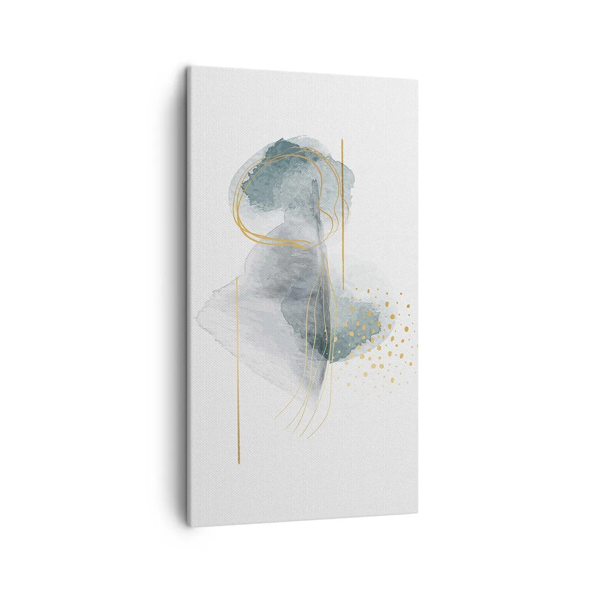 Obraz na płótnie - O związkach szarości i złota - 45x80 cm