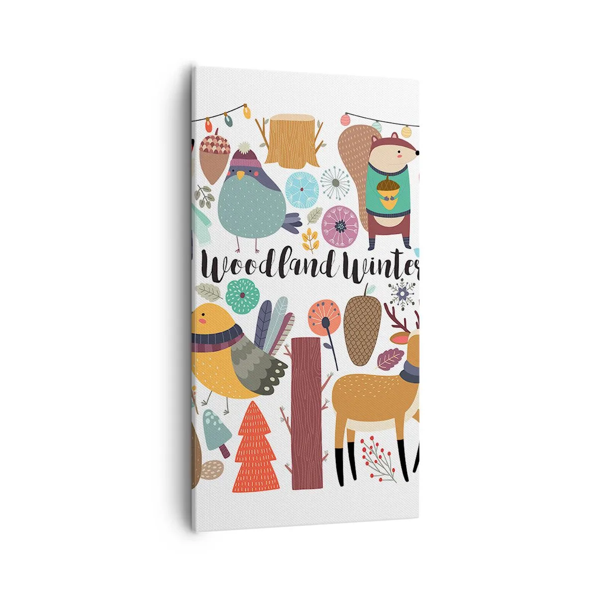 Obraz na płótnie - Bajkowe święta w lesie - 55x100 cm