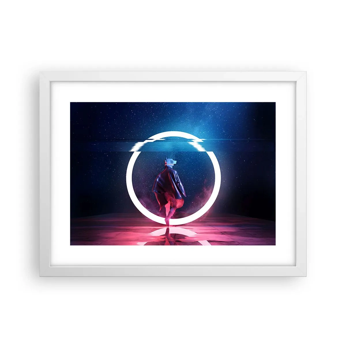 Plakat w białej ramie - Między światami - 40x30 cm