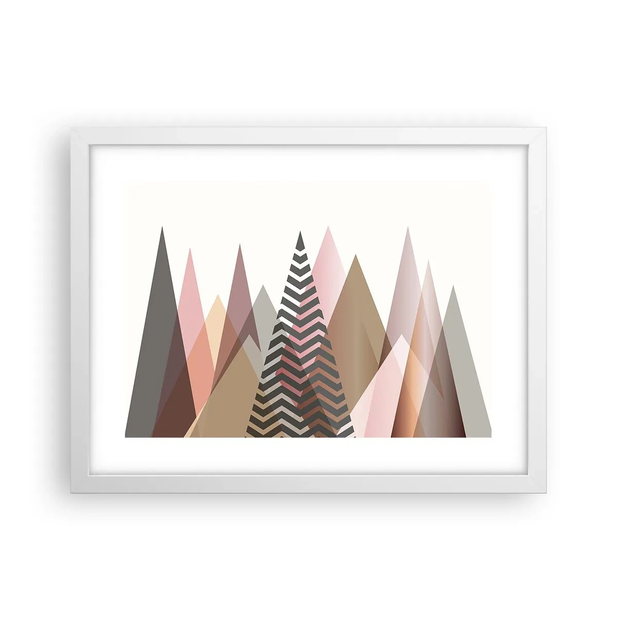 Plakat w białej ramie - Piramidalny widok - 40x30 cm