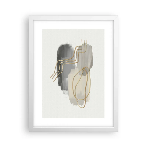 Plakat w białej ramie - Trwanie i ruch - 30x40 cm