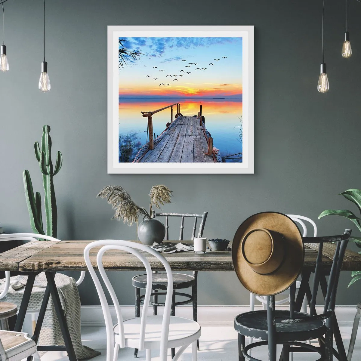 Plakat w białej ramie - Pora wracać… - 60x60 cm