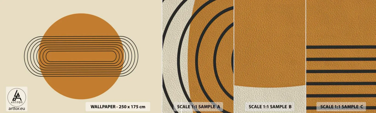 Fototapeta Próbka Premium Sand - Plan doskonały - Abstrakcja, Grafika, Nowoczesny Wzór - 100x30 cm