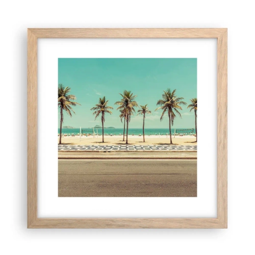 Plakat w ramie jasny dąb - Na straży plaży - 30x30 cm