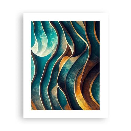 Plakat - Meandry błękitu - 40x50 cm