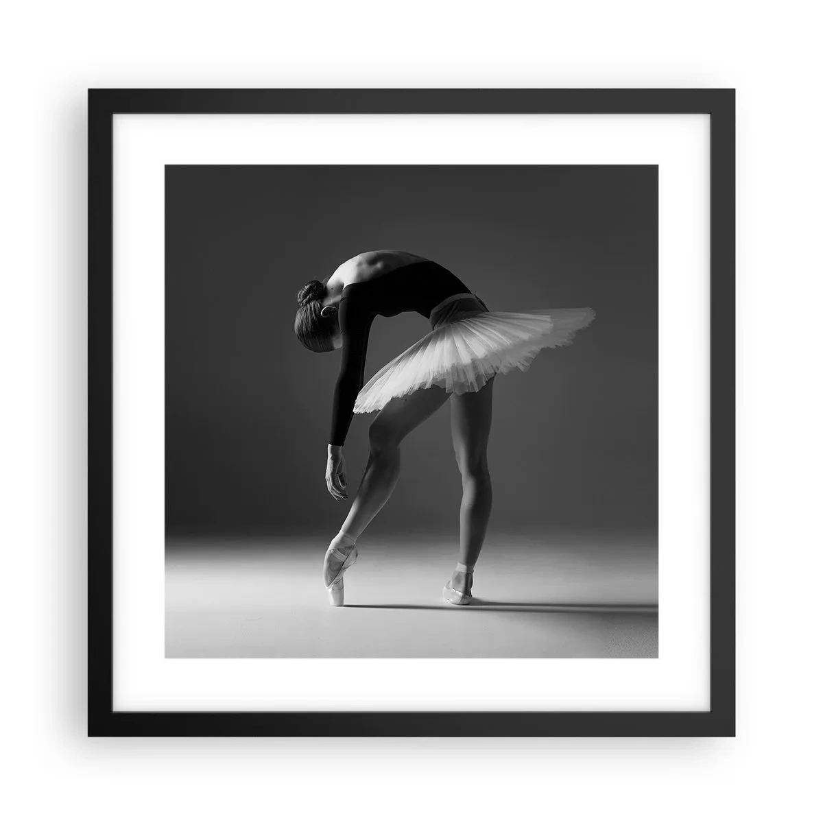 Plakat w czarnej ramie - Bella balerina - 40x40 cm