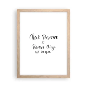 Plakat w ramie jasny dąb - Jak żyć? - 30x40 cm