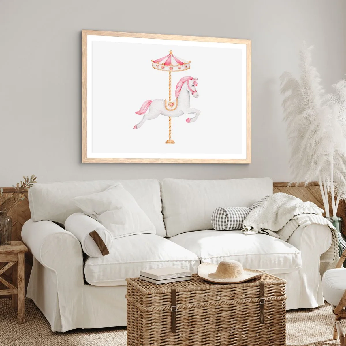 Plakat w ramie jasny dąb - Ruszył z kopyta - 50x40 cm