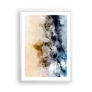 Plakat w białej ramie - Zatopione w tumanie mgły - 50x70 cm