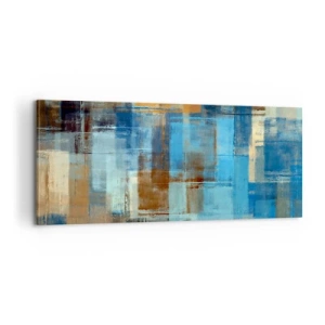 Obraz na płótnie - Przez błękitną zasłonę - 100x40 cm