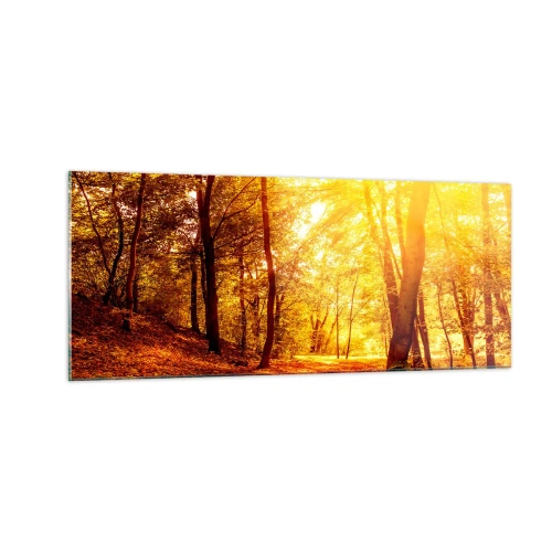 Obraz na szkle - Ku złotej polanie - 100x40 cm