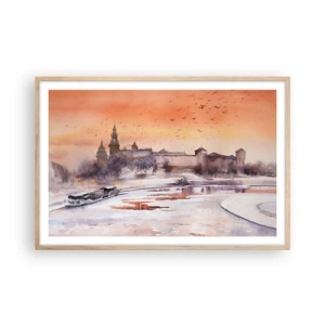 Plakat w ramie jasny dąb - Królewski zachód słońca - 91x61 cm