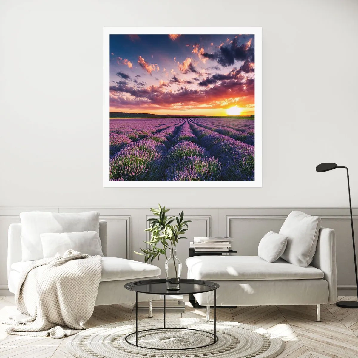 Plakat - Lawendowy świat - 60x60 cm