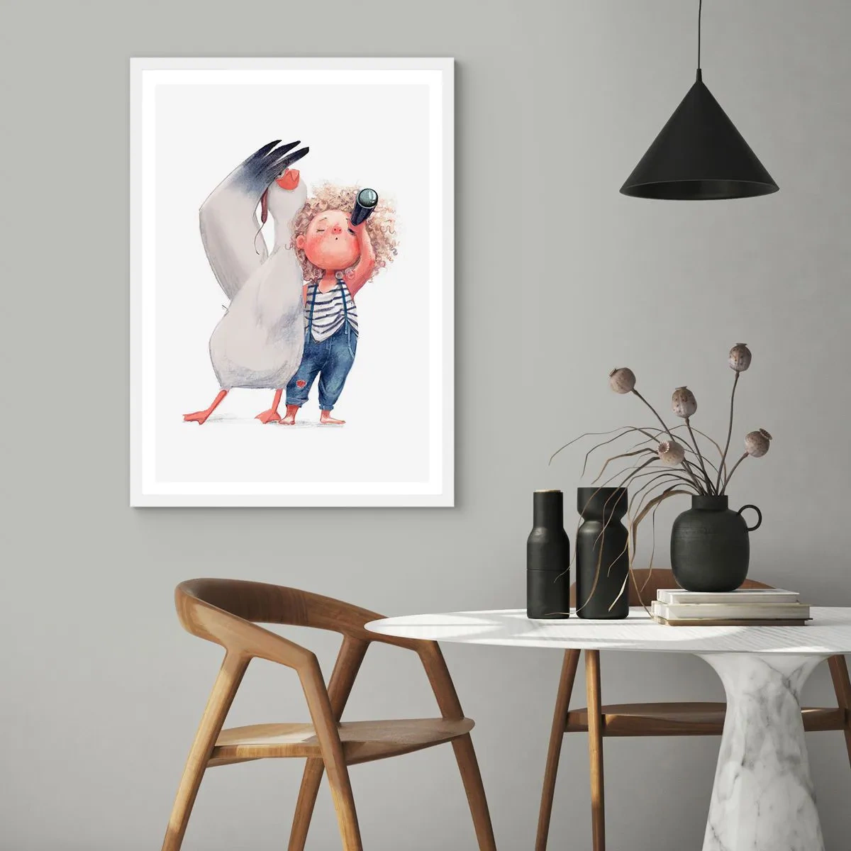 Plakat w białej ramie - Plan wielkiej podróży - 30x40 cm