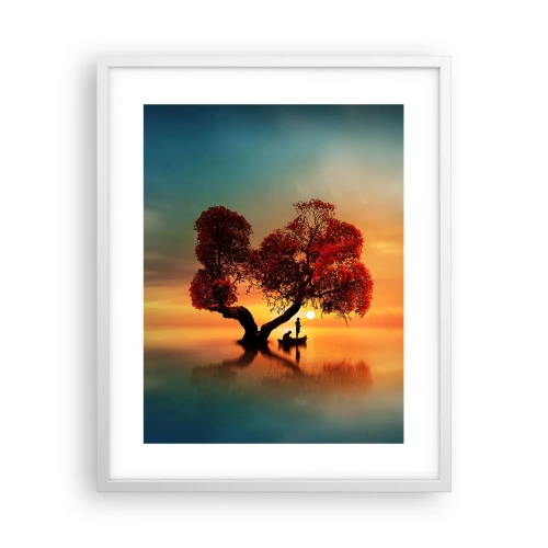 Plakat w białej ramie - Oddaleńcy i ciszyzna bezświata - 40x50 cm