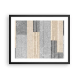 Plakat w czarnej ramie - Kompozycja: trzymać pion - 50x40 cm