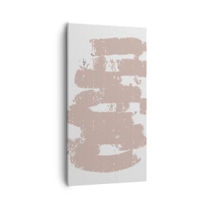 Obraz na płótnie - Abstrakcja w łagodnym różu - 55x100 cm