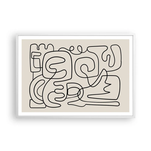 Plakat w białej ramie - Po śladzie - 100x70 cm