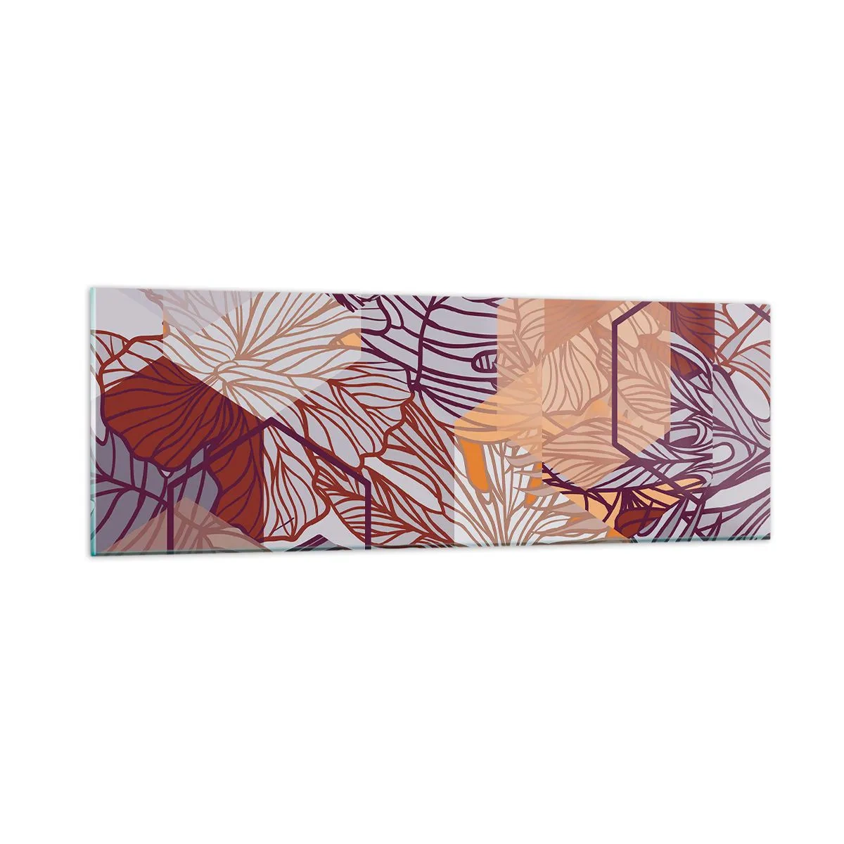 Obraz na szkle - Związek niemozliwy geometrii i natury - 90x30 cm