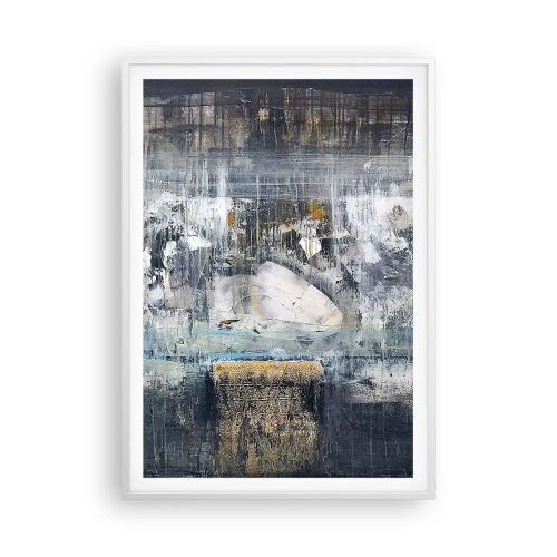 Plakat w białej ramie - Jak po lodzie, jak po grudzie - 70x100 cm