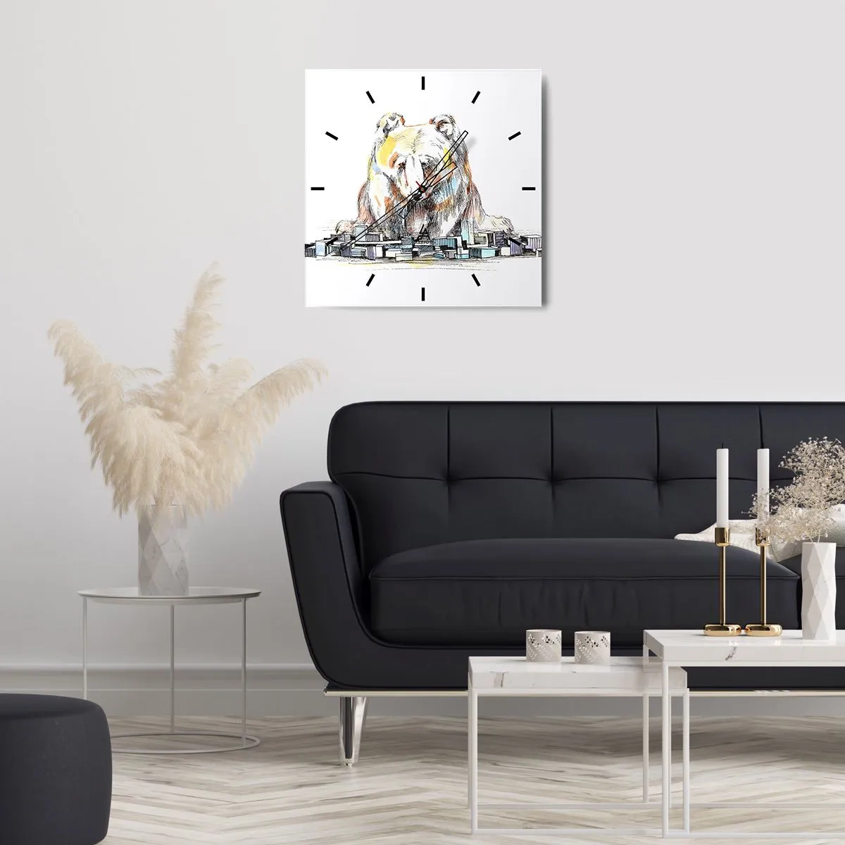 Zegar ścienny - Jak można tak żyć? - 30x30 cm