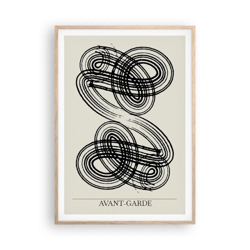 Plakat w ramie jasny dąb - Wyszło spontanicznie - 70x100 cm