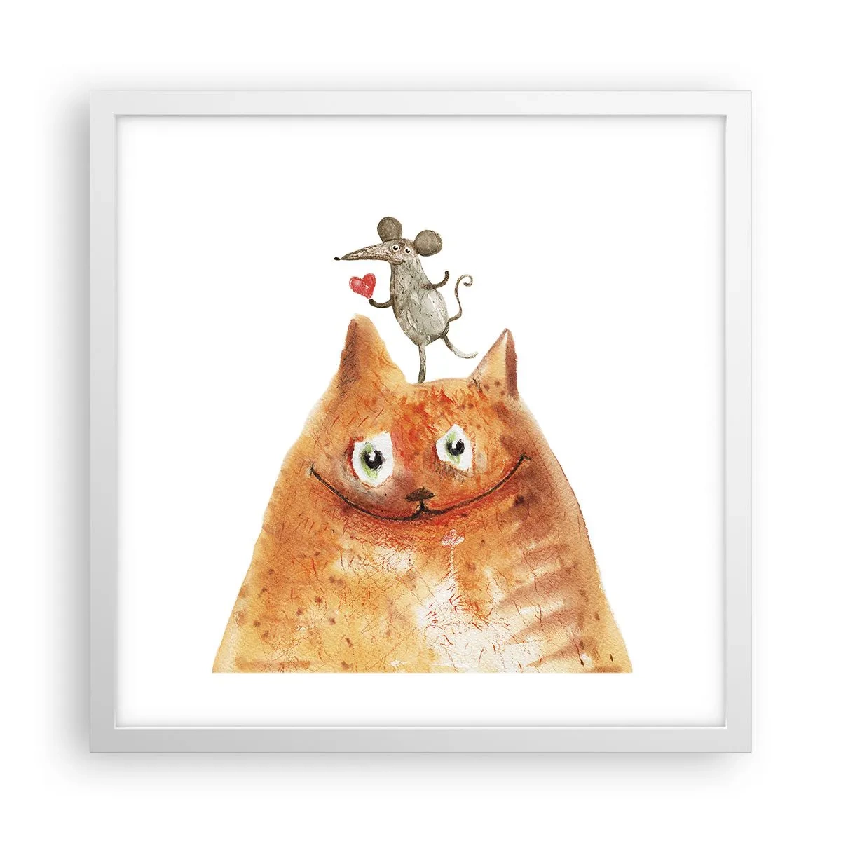 Plakat w białej ramie - Paradoksy miłości - 40x40 cm