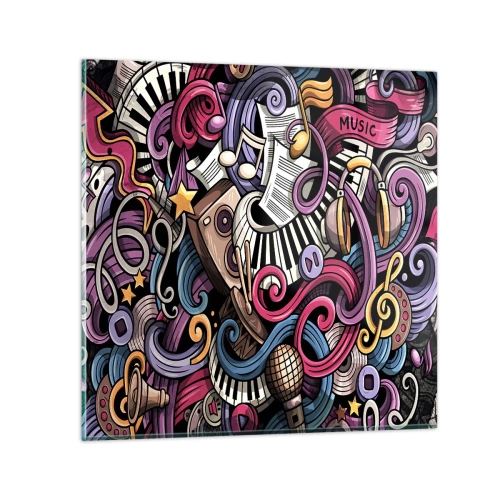 Obraz na szkle - Skomplikowana melodia - 30x30 cm